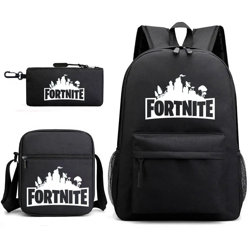 3pcs Game Fortnite Backpacks Kawaii Lightweight Simple Laptop School Bags Junior-senior High School Students Mochilas Travel Bag