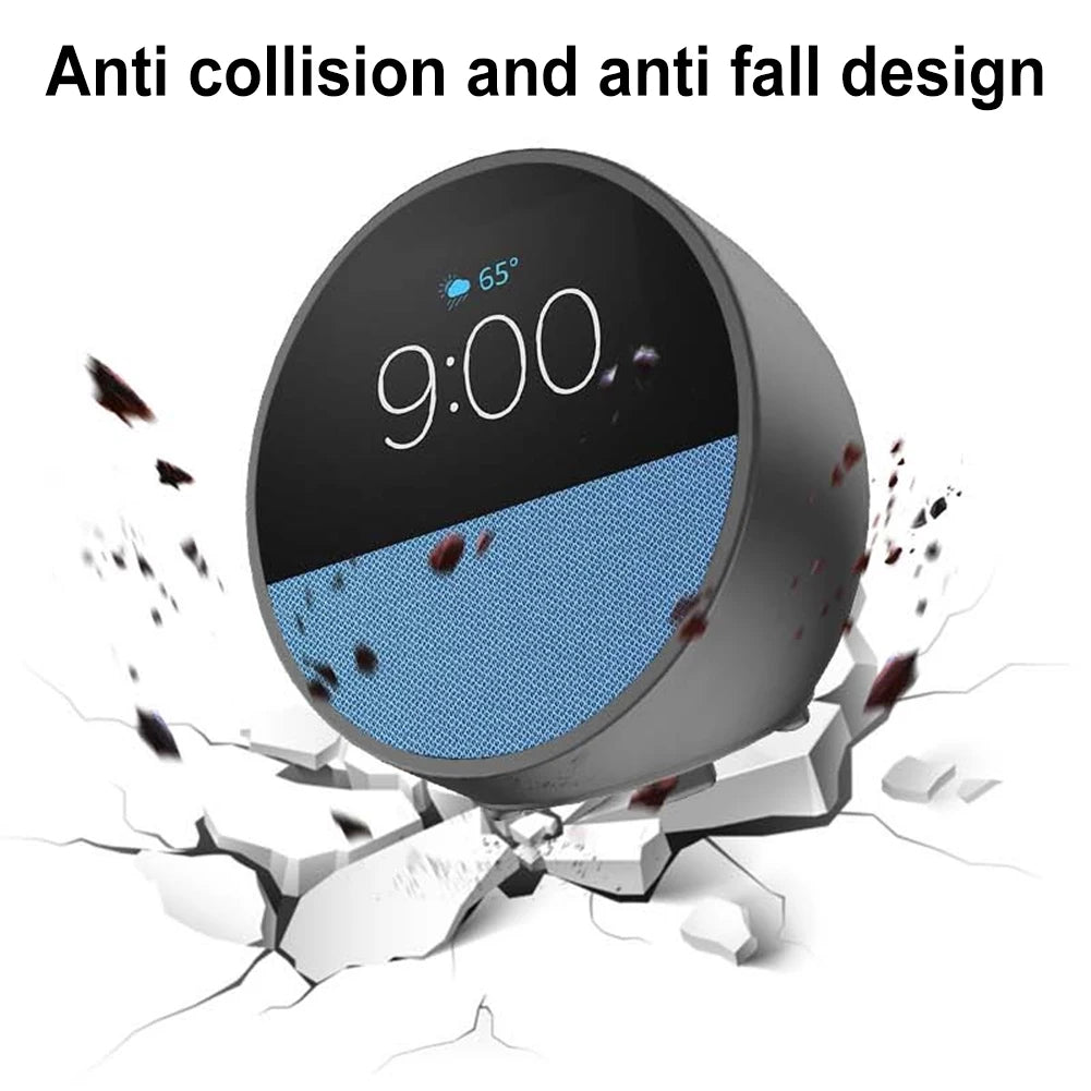 Silicone Case / 2PCS HD Screen Protectors For Amazon Echo Spot Soft Protective Cover/ Protective Film For Amazon Echo Spot 2024