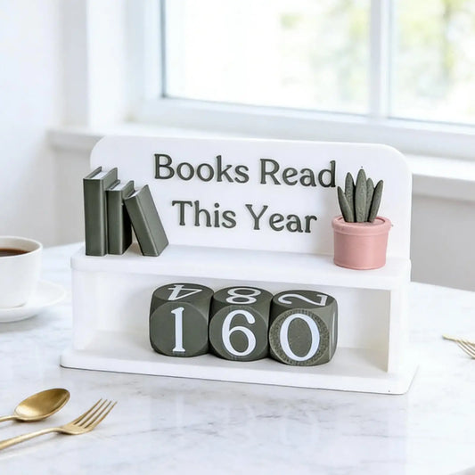 Book Reading Counter Modern Reading Tracking Sign For Classroom Library Bedside Table Student Teacher Reading Challenge Gift