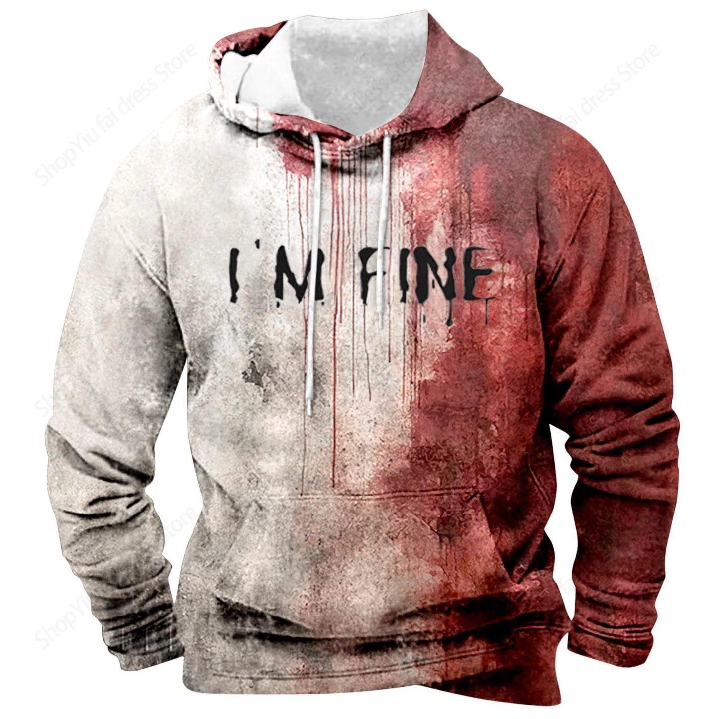 Horror Blood 3d Print Hoodie Men Women Fashion Hoodies Halloween Sweatshirt Boy Coats Women Sweats Men's Hoodie Letter Print