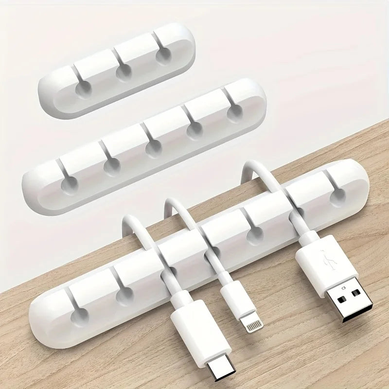 Cable Organizer Box, USB Cable Organizer, Cable Management Box with Clips, Suitable for Desk, Car, Home and Office