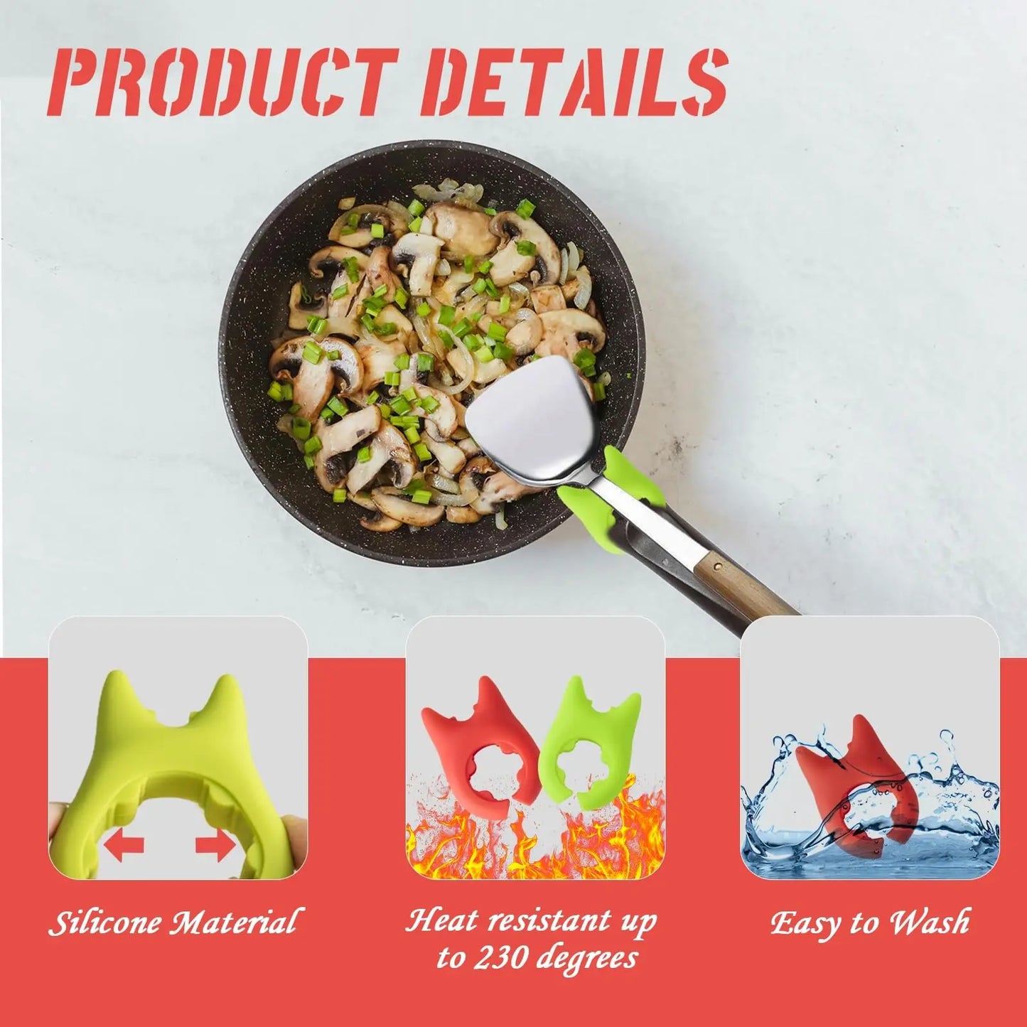 1PC Silicone Spatula Holder Portable Antioverflow Pot Lid Clip Anti-scalding Spoon Holder Kitchen Universal Spatula Bracket Clip