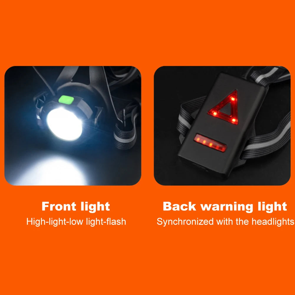 LED Cycling Chest Light Adjustable Ultra Bright Safety Lamp 2000mAh Lightweight Chest Run Light 360LM for Camping Hiking Running