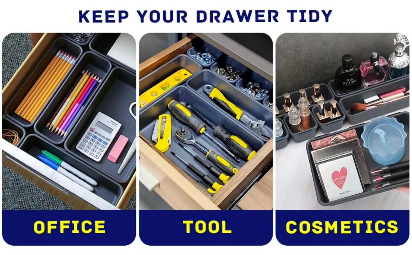 Drawer Organization 8/26/47pcs Tool Tray Tool Box Organizer Tray Dividers Set Workbench Cabinet Bins Tool Chest Garage Hardware