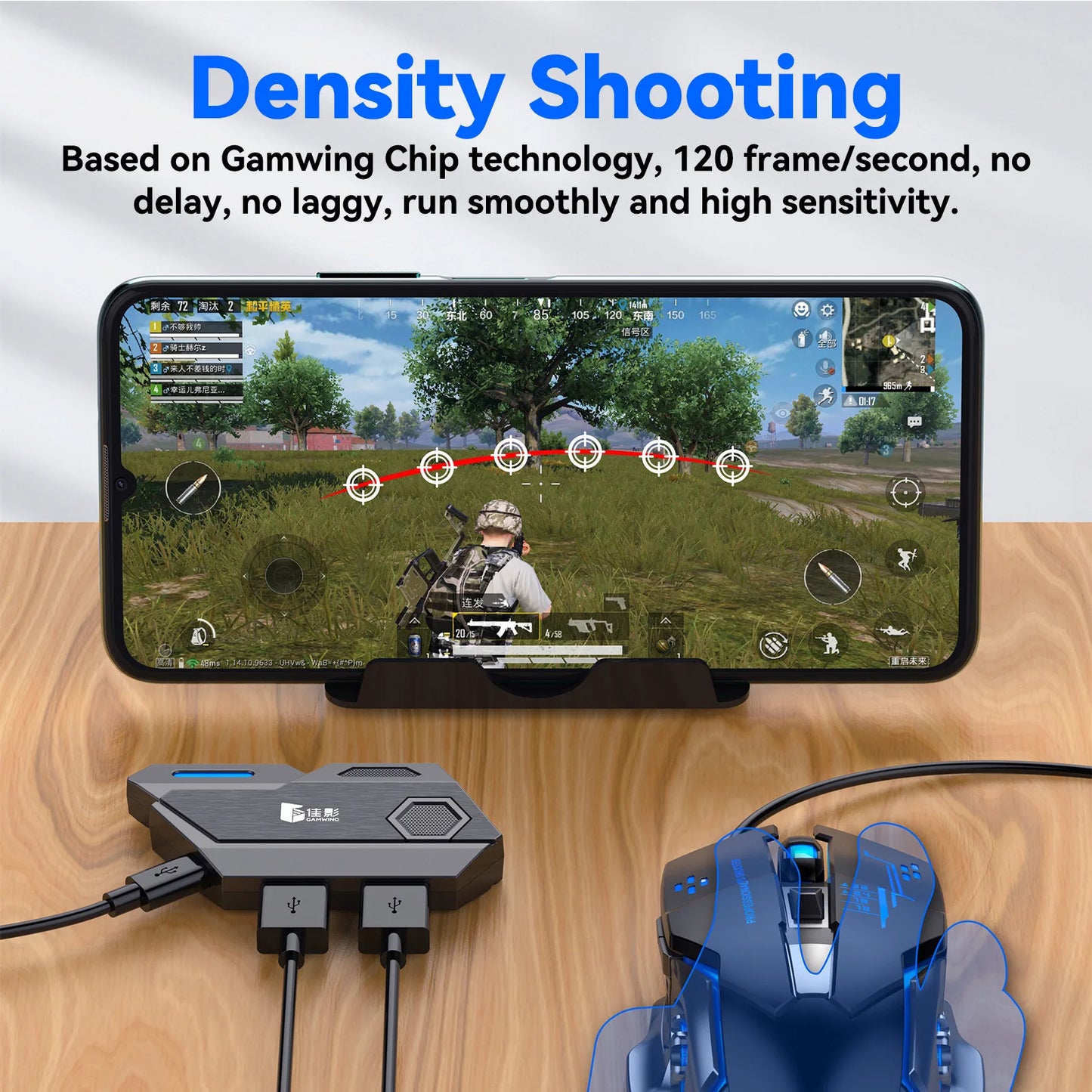 Kit Mobilador Gamer Kit Mobile Games Converter Keyboard Mouse 5 In 1 Kit One Hand Gaming Keyboard Adapter Controller PUBG Mix SE