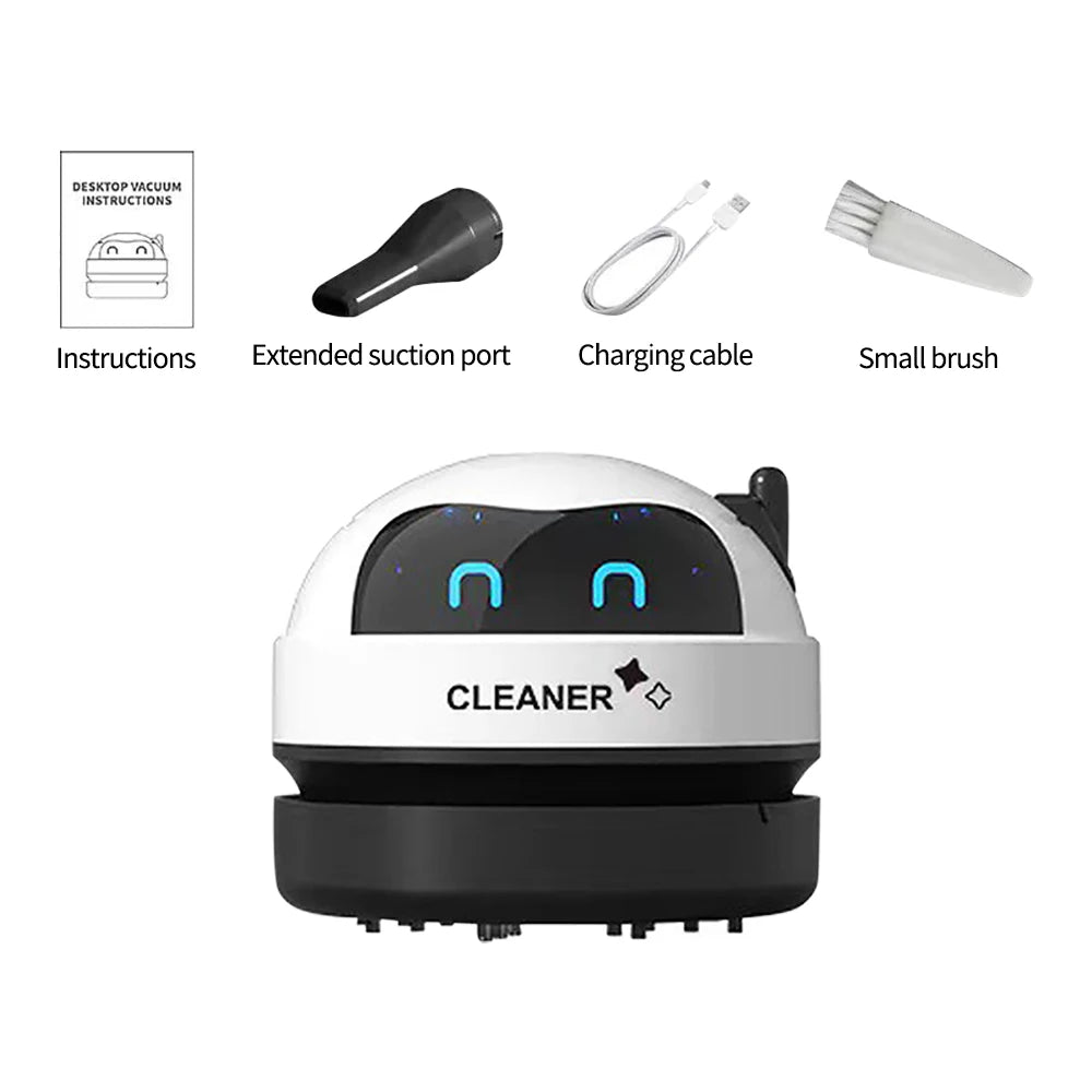 Mini Vacuum Cleaner Protable USB Charging Desktop Cleaner Table Sweeper With Clean Brush For Home Office Desk Dust Vacuum
