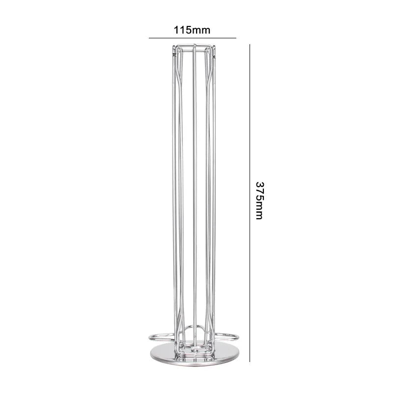 40PCS Nespresso Capsule Pod Holder Stand Rack Display Coffee Capsules Plating Black Metal Holders Rotatable Racks High Quality