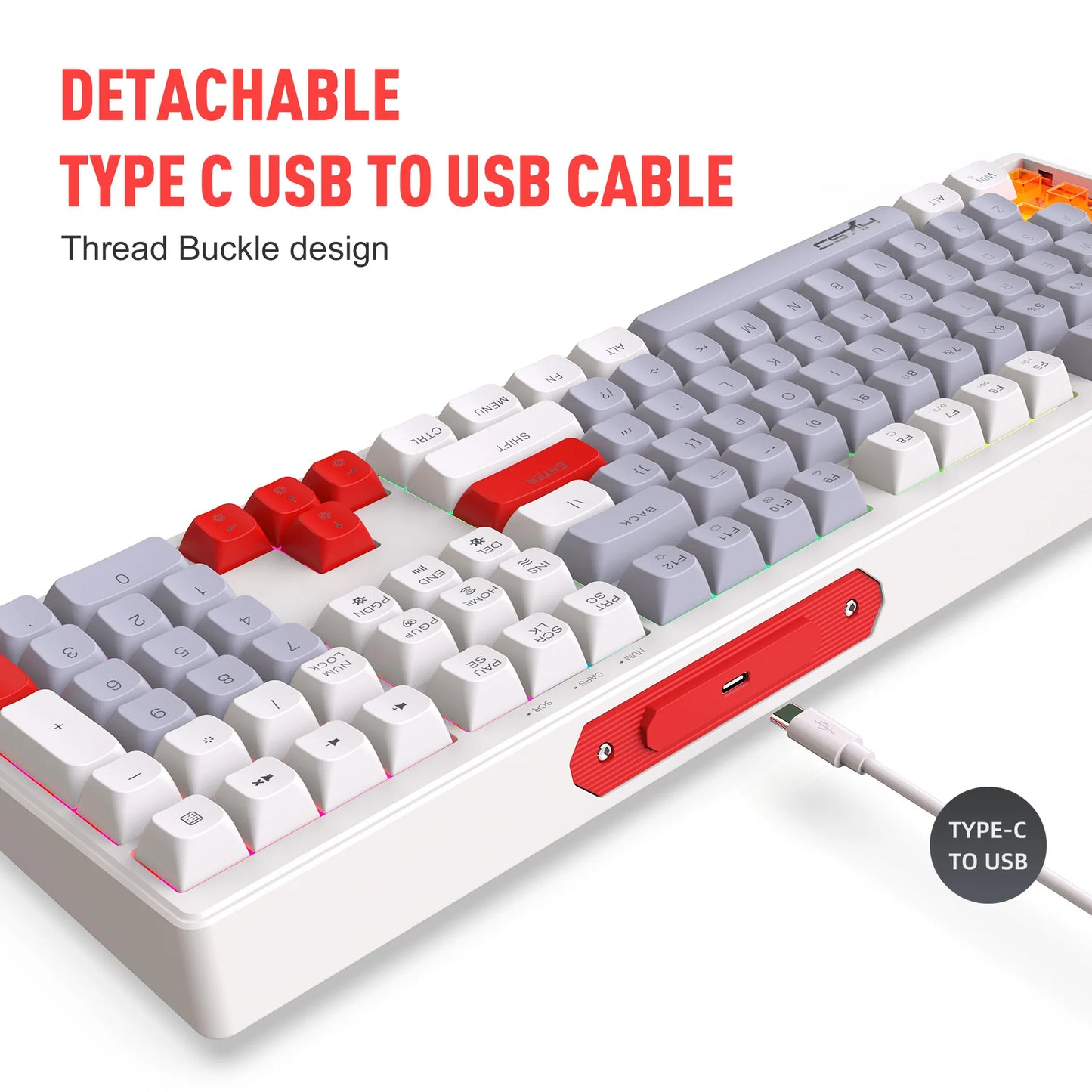 RGB Backlight Gaming Keyboard 108 Keys Adjustable USB Wired Keyboard for Windows Computer Laptops Desktop Dropshipping Wholesale