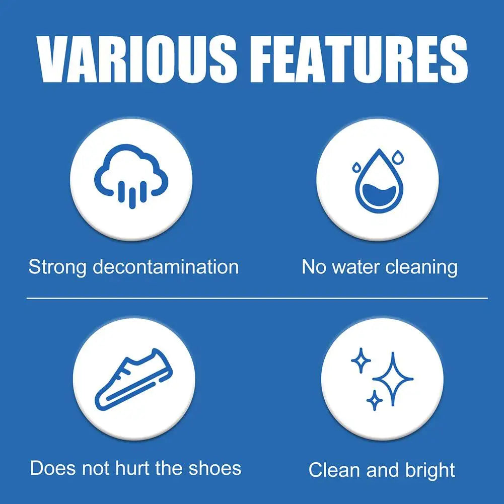 White Shoes Cleaning Cream With Wipe Sponge Stains Remover Shoes Whitening All-Purpose Cleansing Cream For Shoes Sneakers