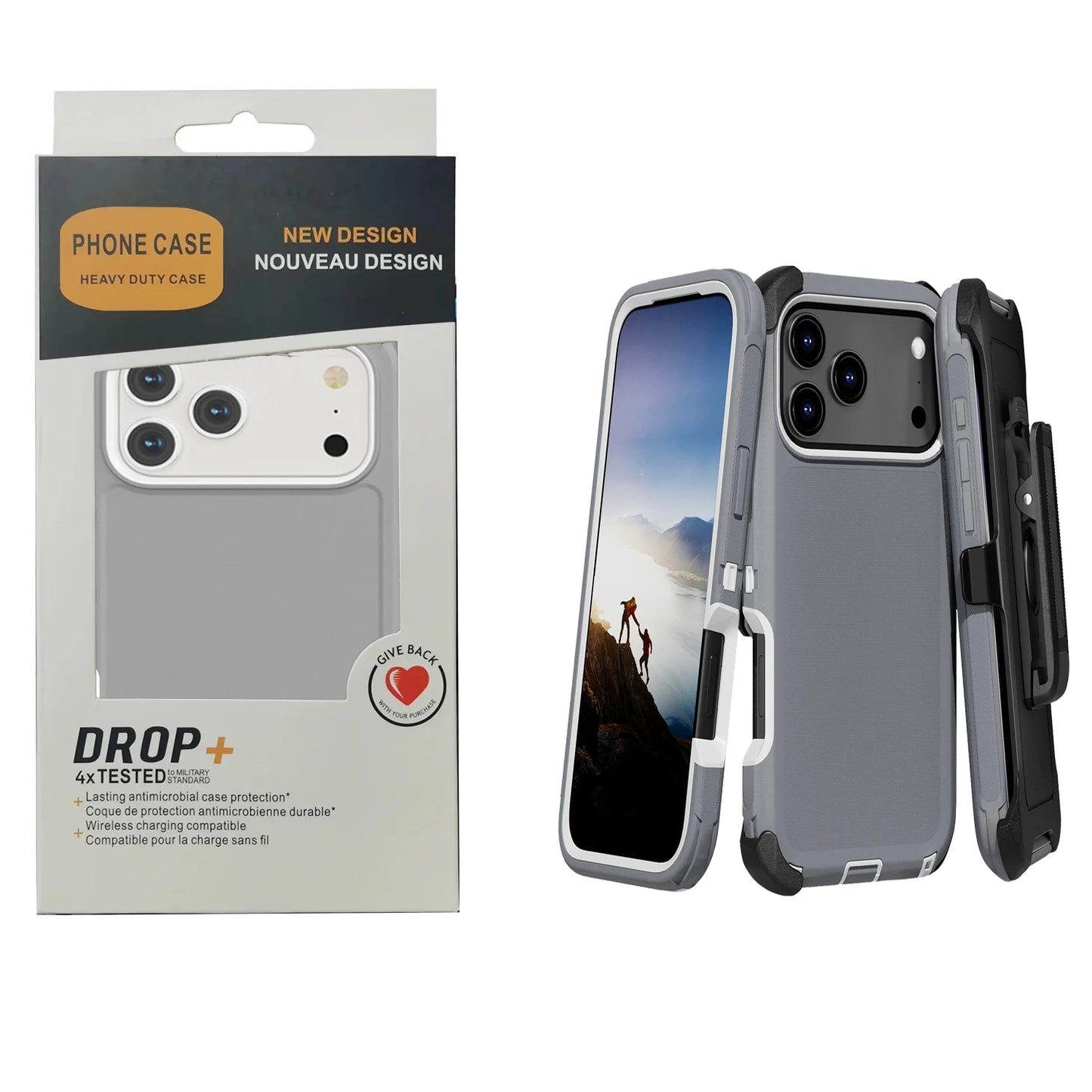 Multi-layer Heavy Mechanical Rugged Case For IPhone 17 Air 16 15 14 Plus 13 12 11 Pro Max With Clip OTT-Box Anti-Drop Back Cover