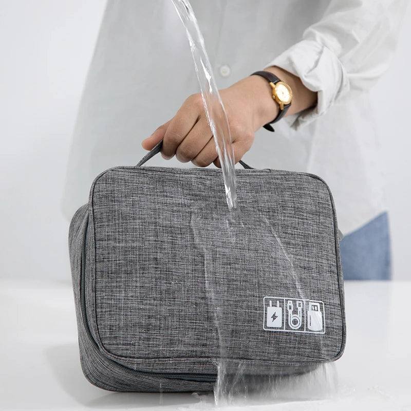 Electronics Organizer Travel Cable Organizer Bag for Electronics Accessories, Portable Tech Carring Large Storage Case for Charg