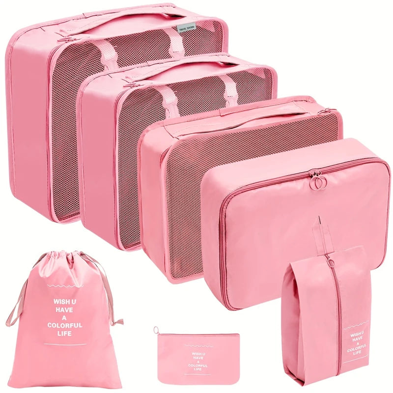 Travel Organizer Storage Bags Clothes Digital Toiletries Shoes Organizer Bag Wardrobe Cube Suitcase Packing Set Clothing Storage