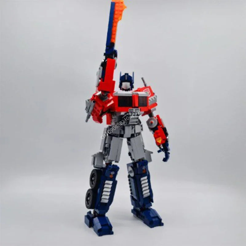 1507PCS Car Display Model  Moc-10302 Robot Optimus Prime Truck Autobot Movies Building DIY Model Blocks for Kids presents