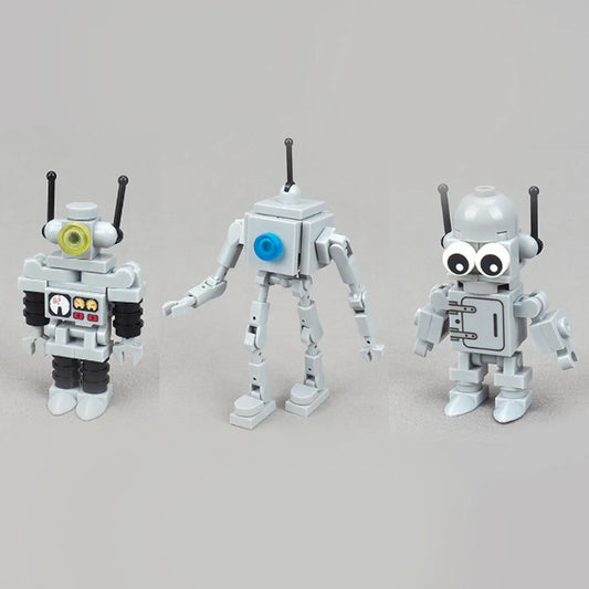 Modern City MOC Robot Building Block Assembling Mecha Small Puzzle AI Combat Man Mini Brick Desktop DIY Toy Decoration Gift K058