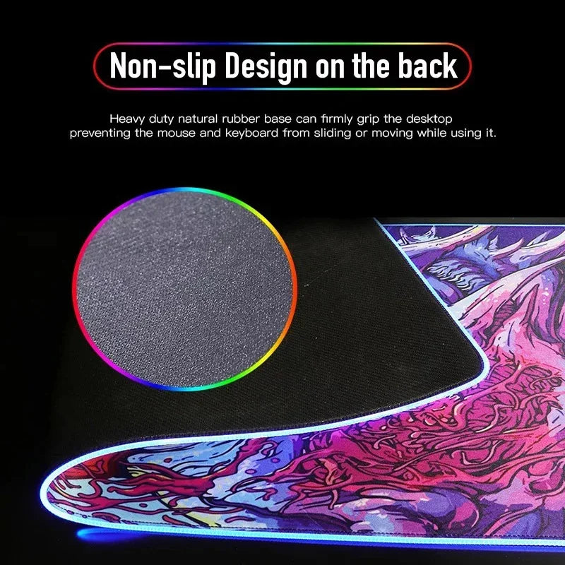 RGB Mouse Pad Gamer ARC raiders gunfight Computer Table LED rubber Rug Mat Popular FPS Game Large Gaming carpet expand Desk mat