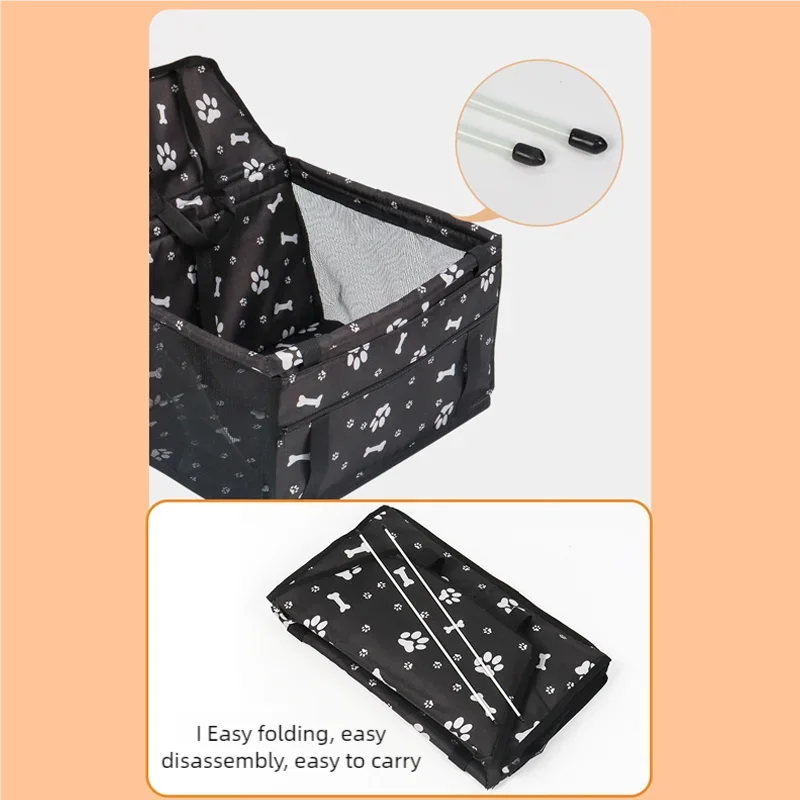 Foldable Car Dog Seat – Safe, Comfortable & Portable Foldable Car Dog Seat – Premium Pet Supplies for Travel, Easy to Store & In