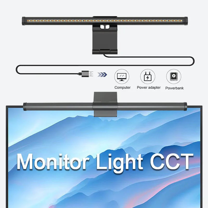 Premium RGB Screen Light Bar, Eye Protection, Stepless Dimming, Laptop Gaming and Office Work