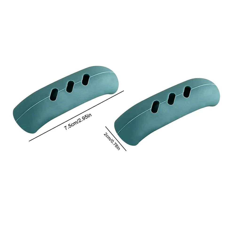 2Pcs Silicone Heat Resistant Pot Handle Anti Scalding Non-slip Oven Pans Bowl Cookware Handles Clamp Kitchen Gadgets Holders