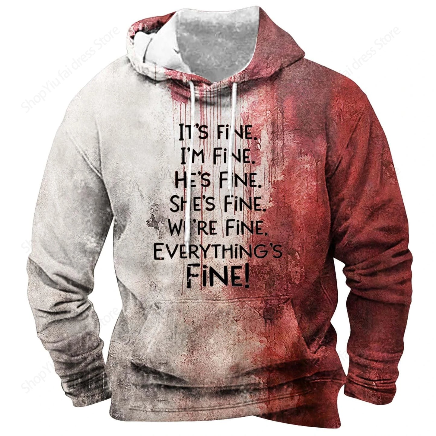 Horror Blood 3d Print Hoodie Men Women Fashion Hoodies Halloween Sweatshirt Boy Coats Women Sweats Men's Hoodie Letter Print