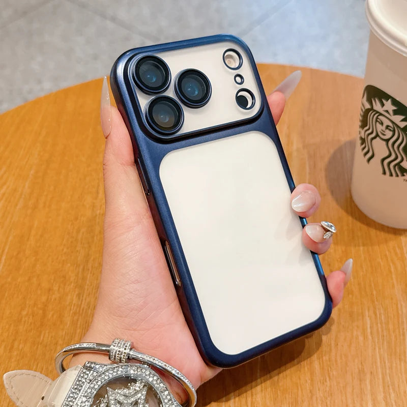 Frosted Shockproof Matte Case For iPhone 17 17Pro 17 Pro Max  Translucent Ultrathin Electroplating All Inclusive Lens PC Cover