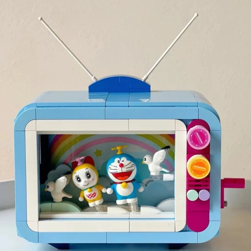 Keeppley Building Blocks Animation Doraemon Nobita's Room Cement Bottom Model Ornaments Puzzle Splicing Toy Collection Gift