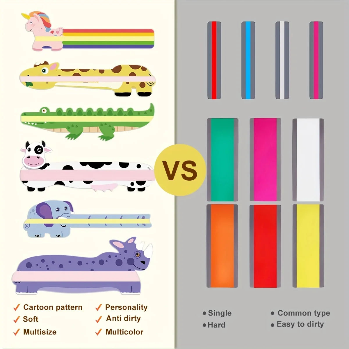 7 Pcs  Guided Reading Strips that Reduce Visual Stress - Children, Reading Tracking Rules for Dyslexics