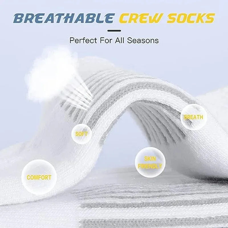 3 Pairs Men's Outdoor Gym Socks High Quality Comfortable Soft Ground-Gripping Football Large Size New Style