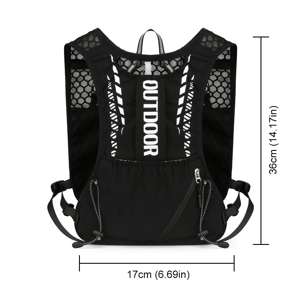 Hydration Running Vest Breathable Lightweight Running Vest Reflective Outdoors Hydration Pack for Hiking Trail Running