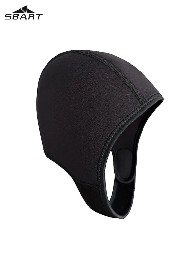 Diving Hood, 2.5mm Neoprene Thermal Diving Cap, Stretchable Surfing Swimming Cap With Chin Strap for Adult/Kids