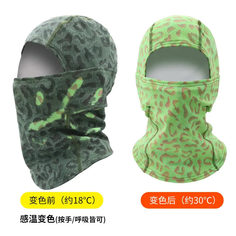 Thermal Sensitive Color Changing Face Mask Skiing Breathing Color Changing Scarf Outdoor Cycling and Mountaineering Headgear