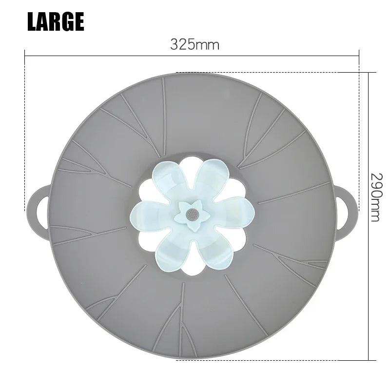 Multifunctional Silicone Lid Spill Stopper Anti Overflow Pot Cover Kitchen Gadgers Cooking Pot Lids Utensil