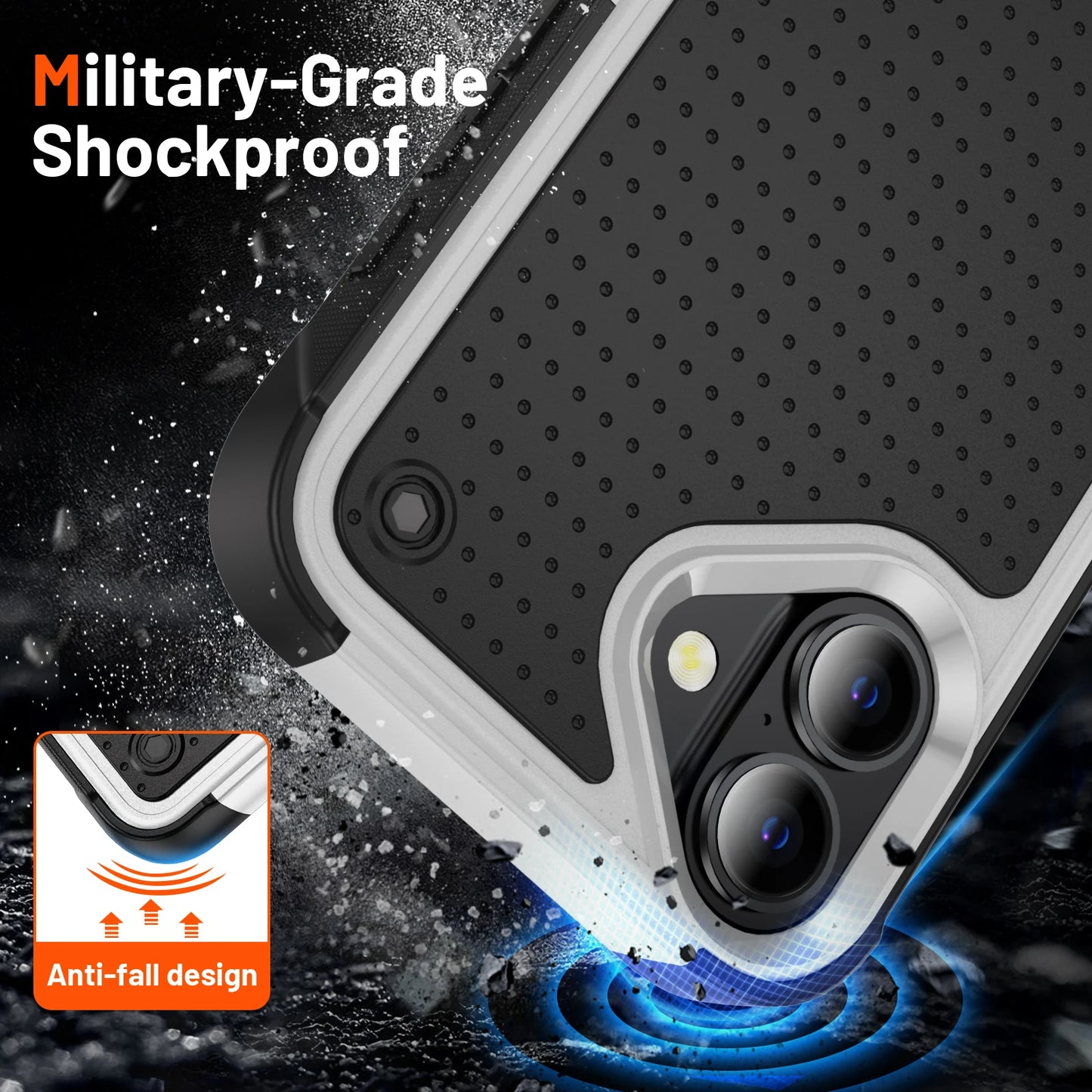 Rugged Cover Case for Iphone 17 Pro Max Air 16 15 Plus 13 14 Pro Max Iphone16 Iphone17 Iphone15 Shockproof Hard Back Cover
