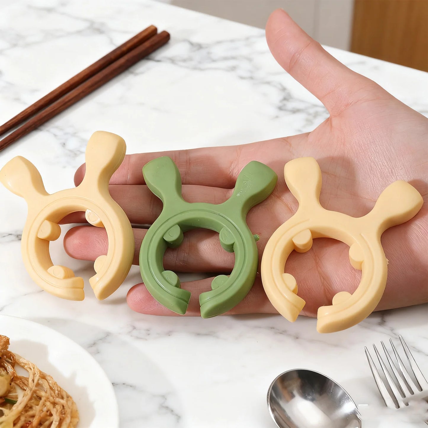 1/6pcs Silicone Spatula Holder Anti Scalding Overflow Pot Clips High Temperature Resistance Spoon Shovel Rack Kitchen Gadgets