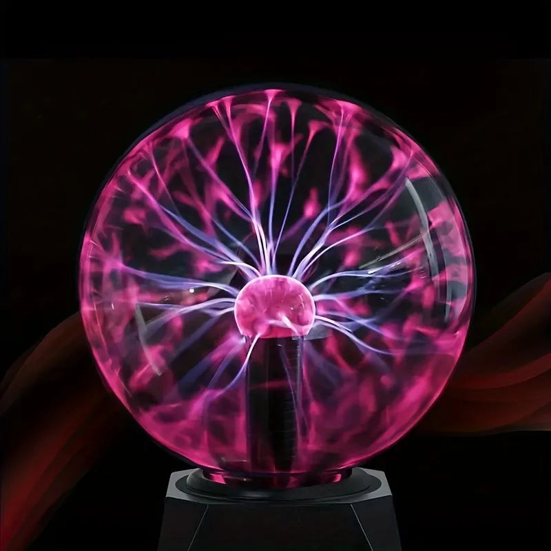 RGB Electrostaticion Plasma Ball Lamp - Touch Control Lightning Globe, USB Powered Color-Changing Mood Light with Glass Cover