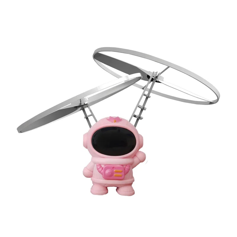 Levitating Luminous Flying Robot Astronaut Toy Aircraft Hand-Controlled Drone Interactive with Lights Outdoor Toys for Kids Gift
