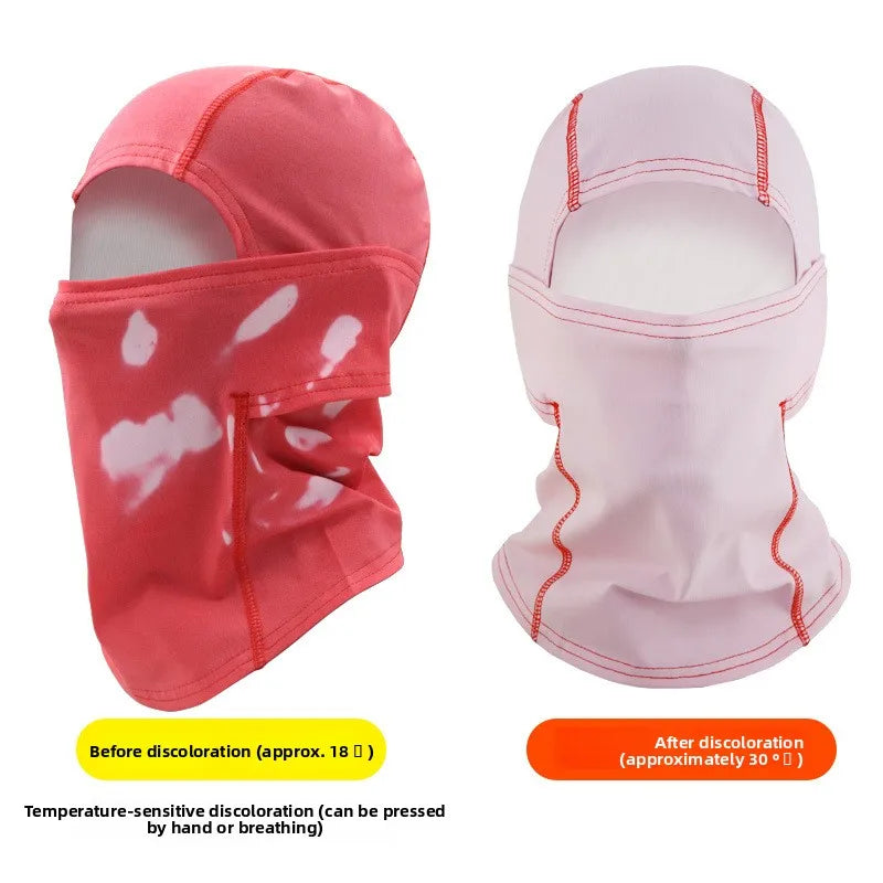 Thermal Sensitive Color Changing Face Mask Skiing Breathing Color Changing Scarf Outdoor Cycling and Mountaineering Headgear