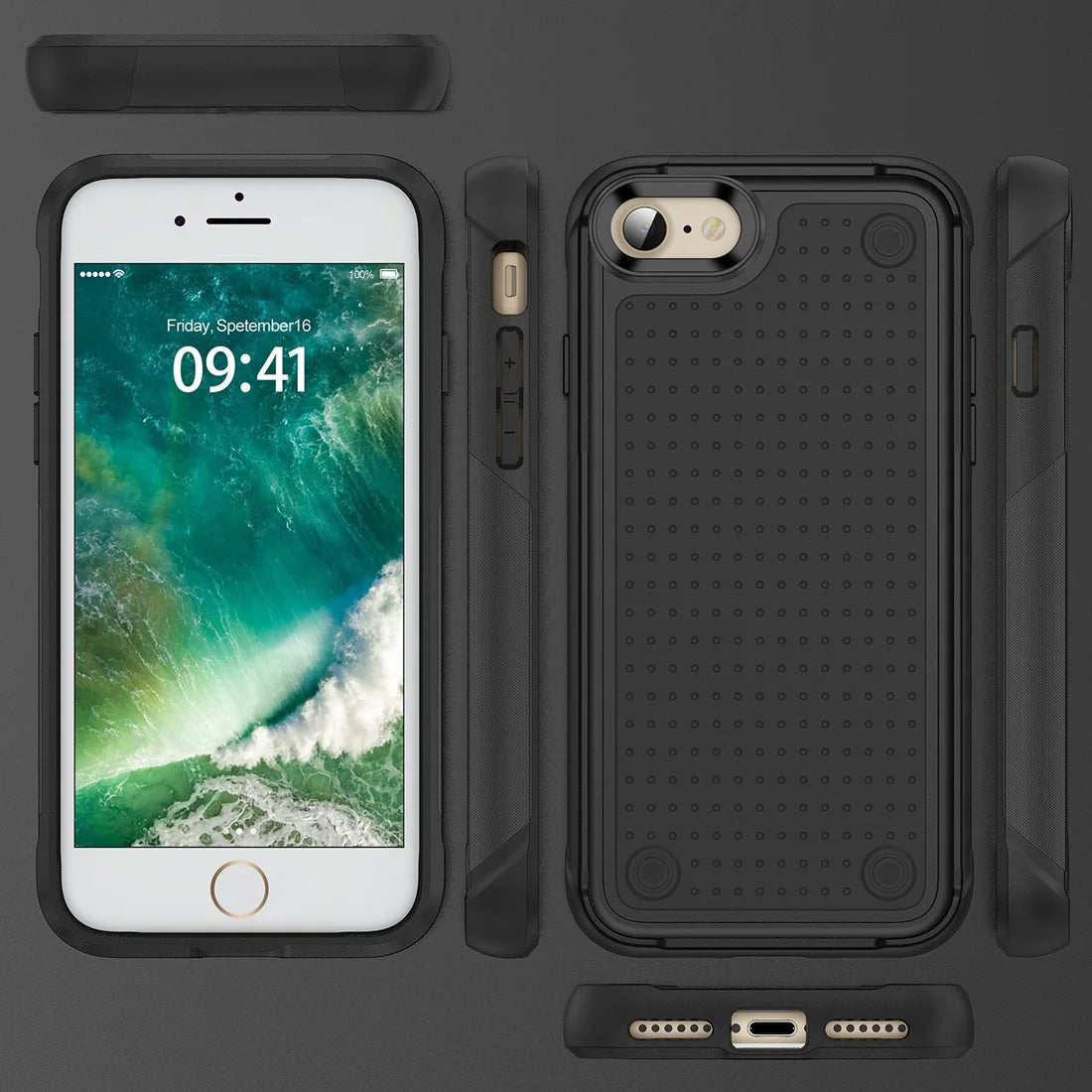 Fit iPhone SE 2020 2022 Case, Shockproof Durable Sturdy Slim Protective Case For iPhone 7/8,iPhone 7 Plus/8 Plus