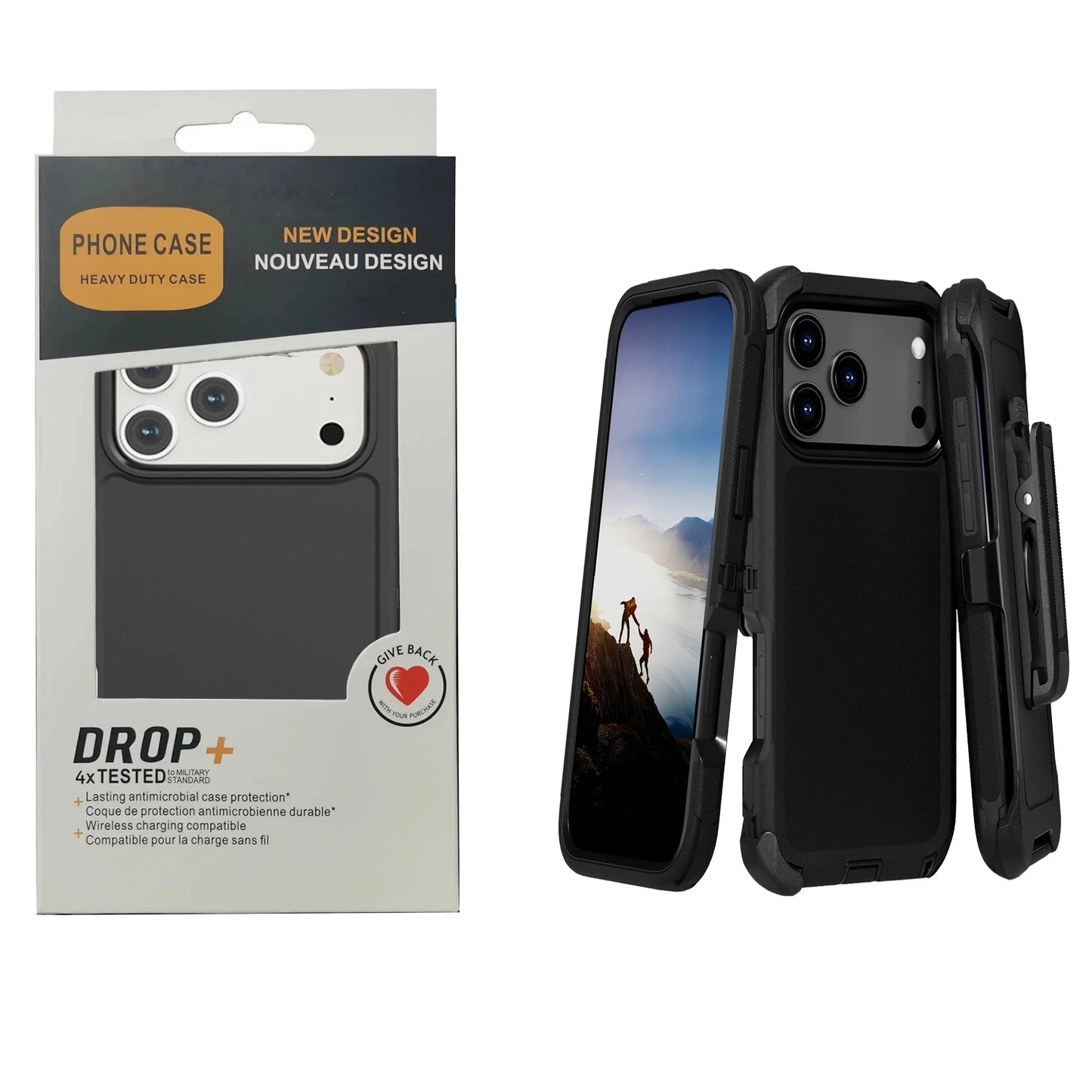 Multi-layer Heavy Mechanical Rugged Case For IPhone 17 Air 16 15 14 Plus 13 12 11 Pro Max With Clip OTT-Box Anti-Drop Back Cover
