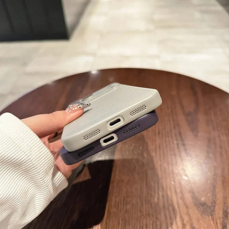 For Iphone 17 Pro Max Heat Dissipation Hard Phone Case for Iphone 17 Air 17pro 16E 16Promax Cooling Honeycomb Mesh PC Shell