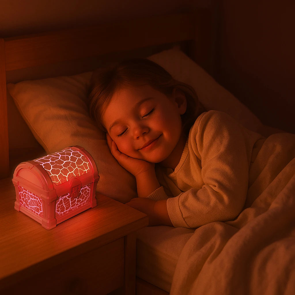 Projector Atmosphere Light USB Flow Light Night Light Children's LED Lamp Star Sky Treasure Chest Projection Lamps Birthday Gift