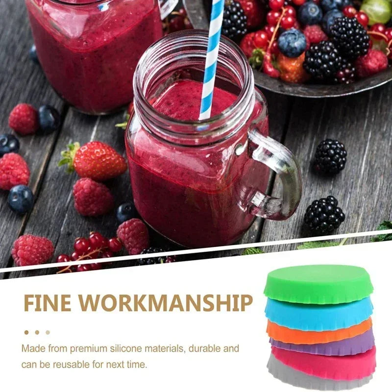 1/3/6PCS Standard Beverage Can Covers Leak Proof Sealing Cap Red Wine Soft Cap Sealing Cap Beverage Can Lids Soda Lid Protectors