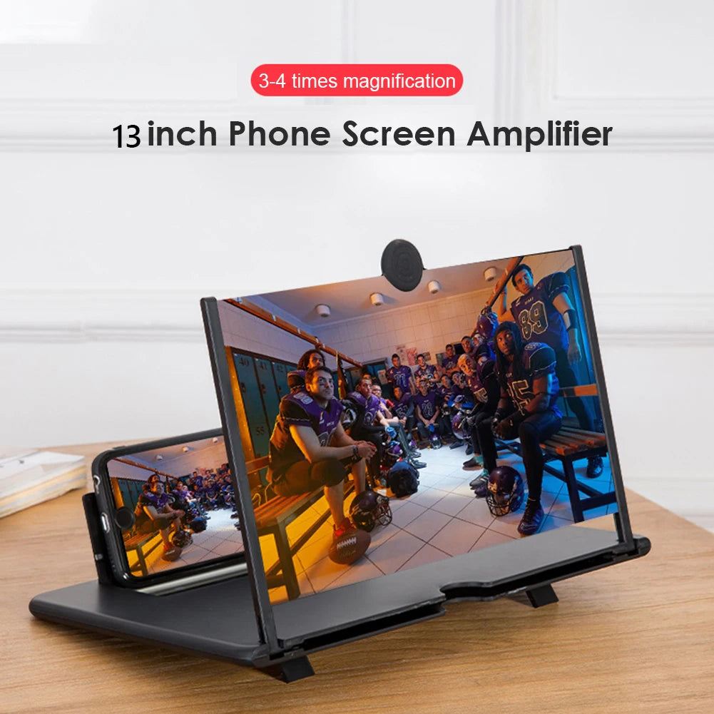 10 inch 3D Phone Screen Magnifying Amplifier For Mobile Display Enlarged Magnifier Foldable Holder Stand Video Amplifier