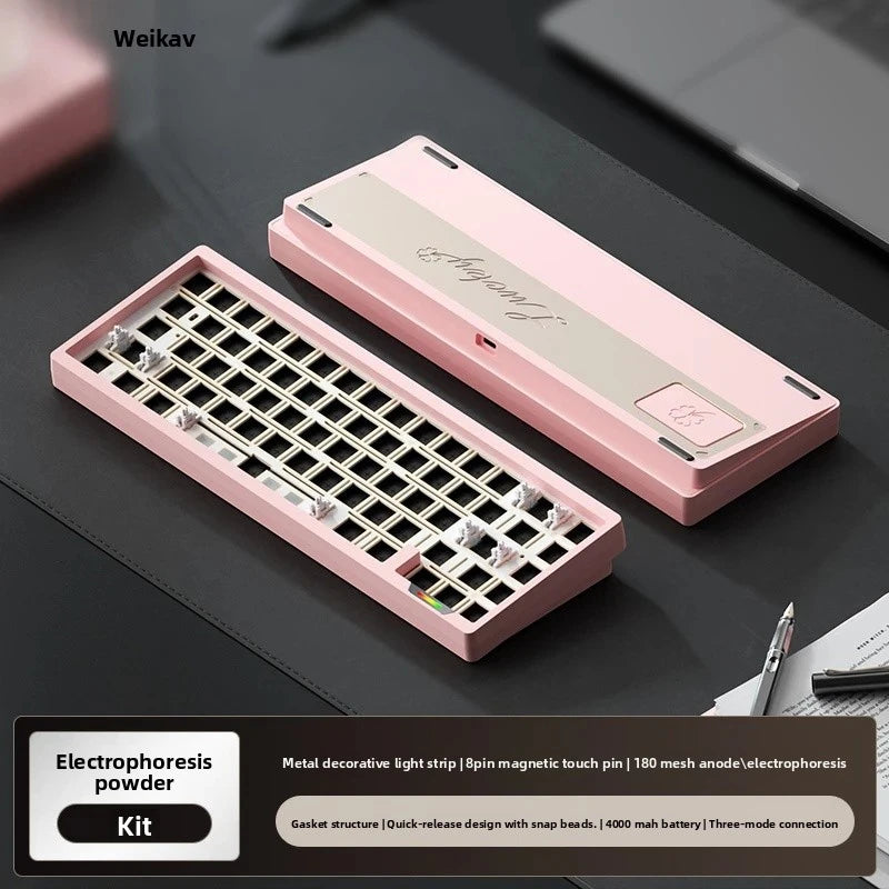 Weikav Lucky65 V3 3 Mode Mechanical Keyboard Kit Aluminum Wireless Gaming Keyboard 60% Bluetooth 2.4G RGB Hotswap PC Gamer Gifts