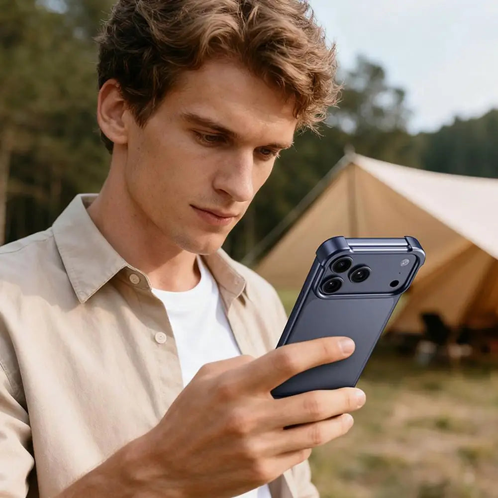 For IPhone 17 Series Aviation Aluminum Frameless Phone Case Shockproof And Scratch Resistant Breathable And Heat-dissipating