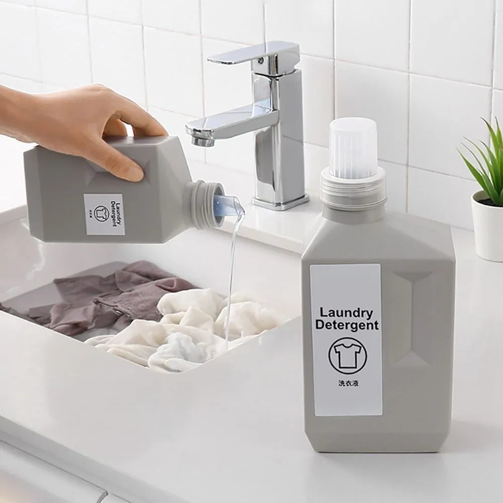 Bathroom Large Capacity Laundry Detergent Bottle Filled With Household Refillable Cleaning Agent Laundry Detergent Bottle
