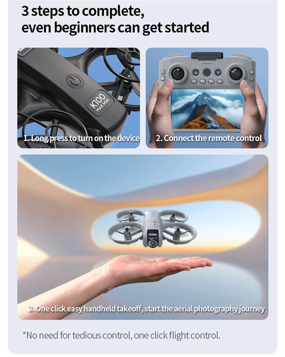 2026 New K100 MINI Drone 8K GPS Professional HD Aerial Photography Remote Control Aircraft HD Dual Camera Quadcopter child Gift