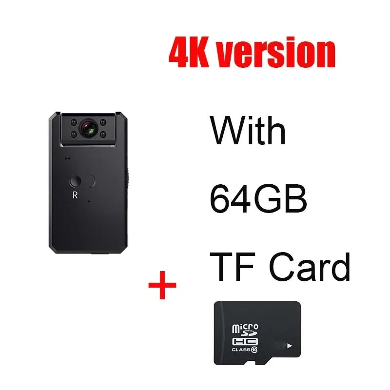4K Mini Camera WiFi Smart Wireless Camcorder IP Hotspot HD Night Vision Video Micro Small Cam Motion Detection