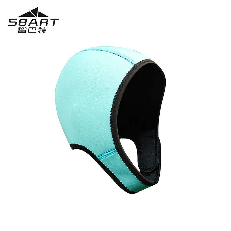 Diving Hood, 2.5mm Neoprene Thermal Diving Cap, Stretchable Surfing Swimming Cap With Chin Strap for Adult/Kids