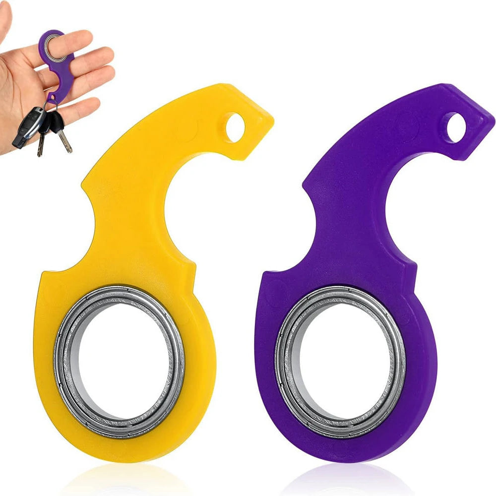 Spinner Stress Toy Funny Idget Toys Kids Fingertip Spinning Keyring Finger Fidget Ring Relieve Boredom Party Gifts Keychain Toys