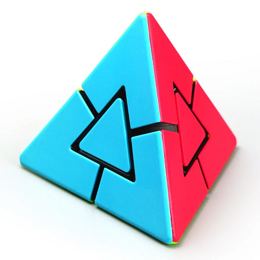 [ECube] Fanxin Duo Pyraminx Strange Shape Pyramid Magic Cube Brain Teaser Puzzle Educational Toy For Children